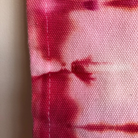 Euro Cushion Cover Tie Dyed Cotton Pink - MEASUREMENTS IN LISTING - Picture 4 of 4